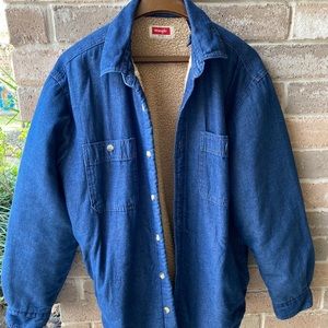 Denim Wrangler sweatshirt with faux wool inside